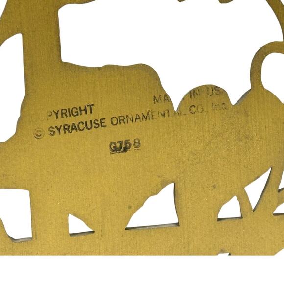 Syroco Carved Wooden Floral Gold Hollywood Regency MCM Retro Style Wall Art-3 - Picture 8 of 11